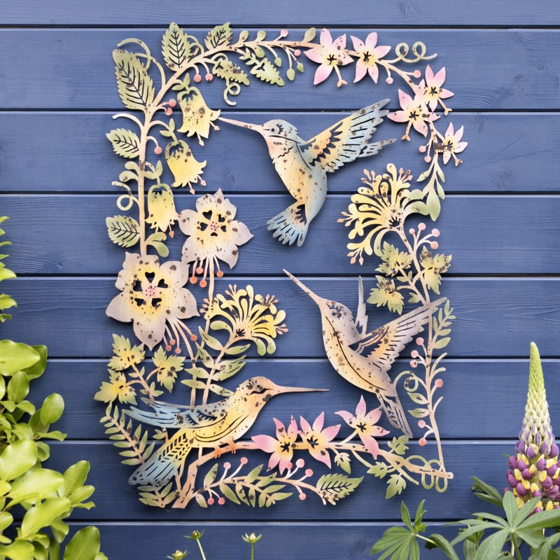 Triple Hummingbird Wall Plaque