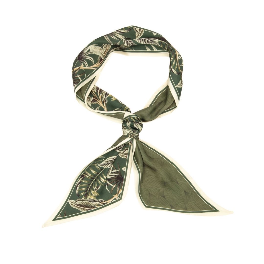 Neck Tie Olive & Cream Fern