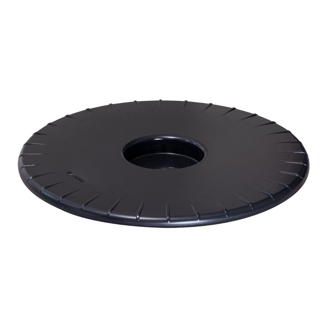 Plant Trolley Indoor Round Ultra Flat - Black
