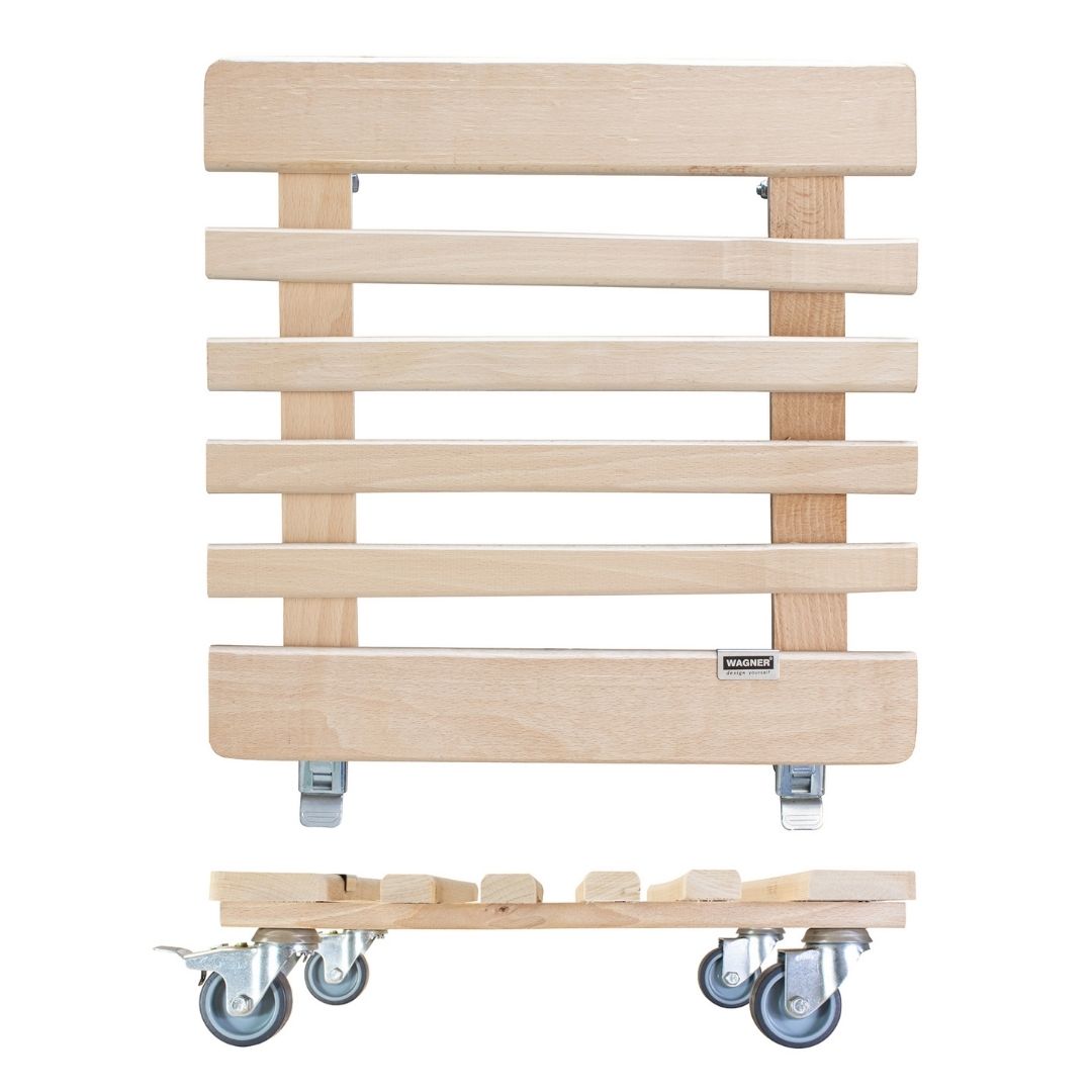 Plant Trolley Indoor Square - Beech Wood