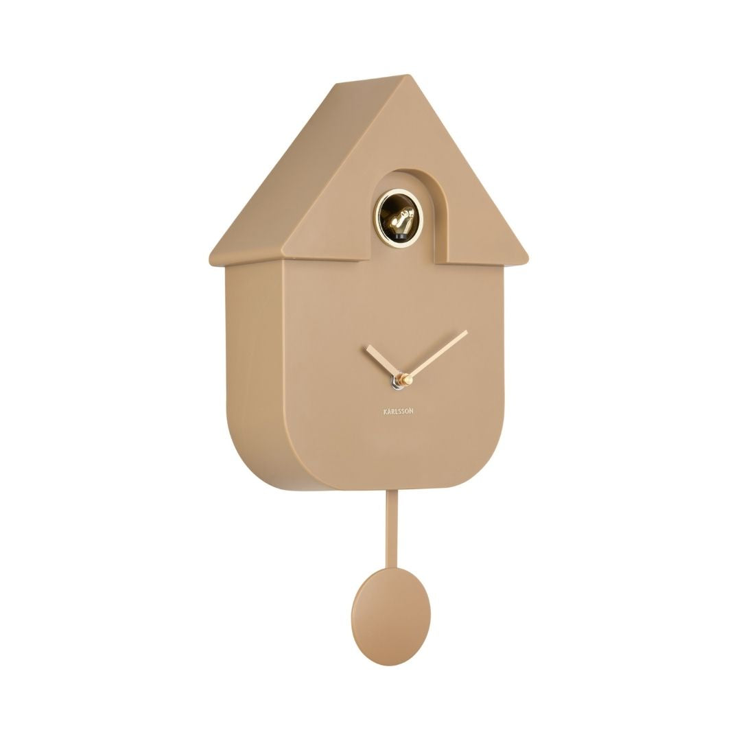 Modern Cuckoo Clock Oro Mocha Brown
