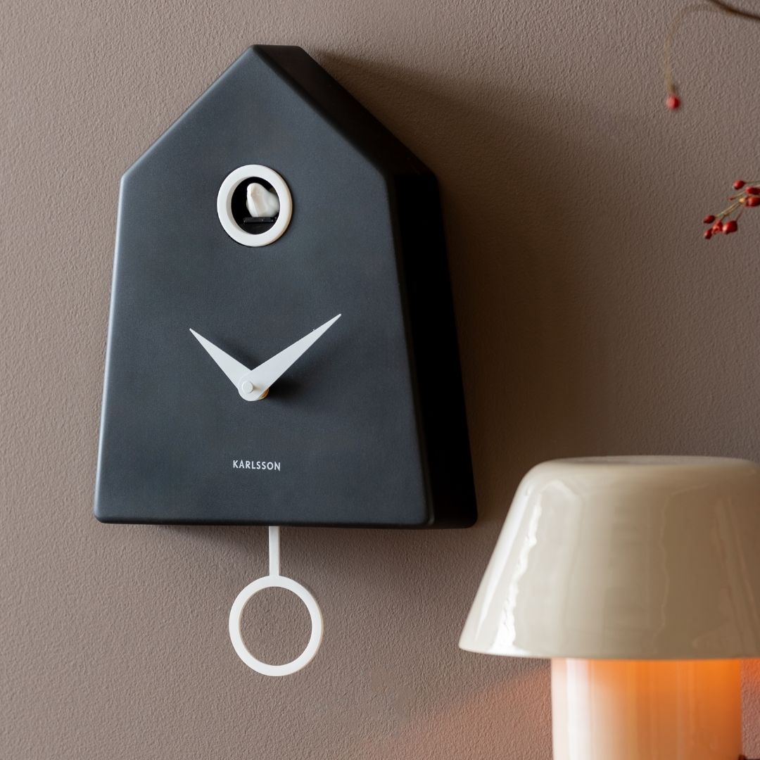 Wall Clock Grafico Cuckoo - Black