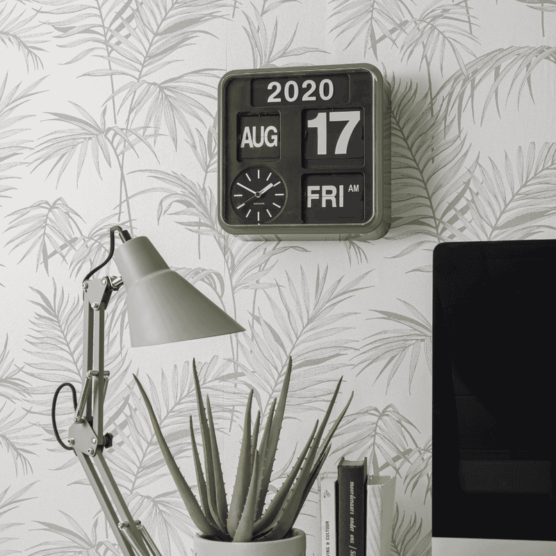 Wall Clock Mini Flip Green