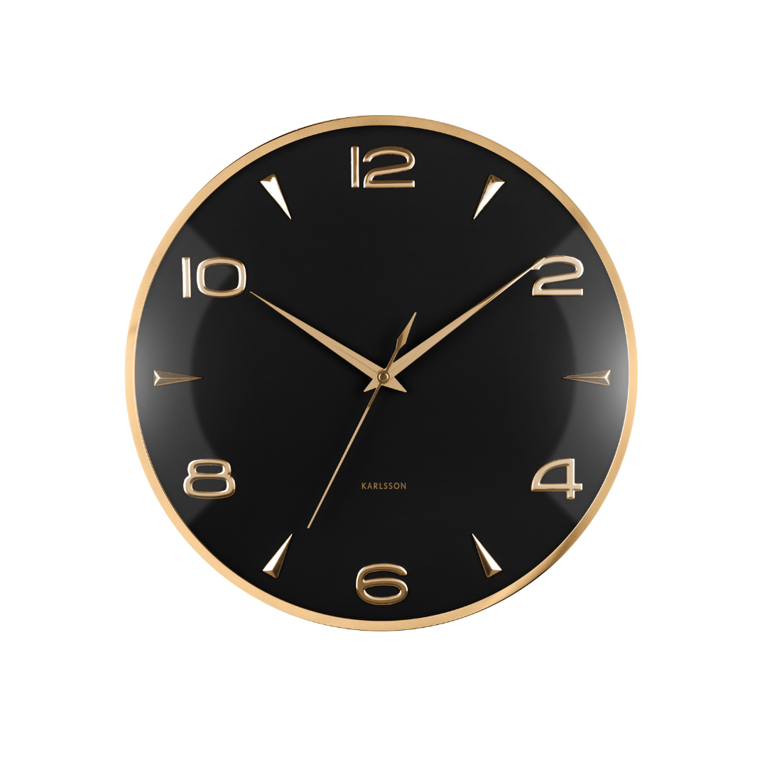 Wall Clock Sienna Glow Black