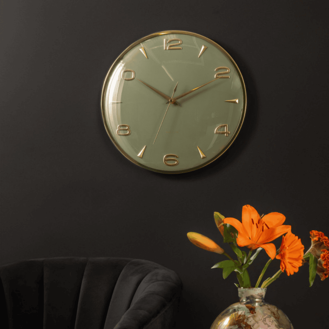 Wall Clock Sienna Glow Green