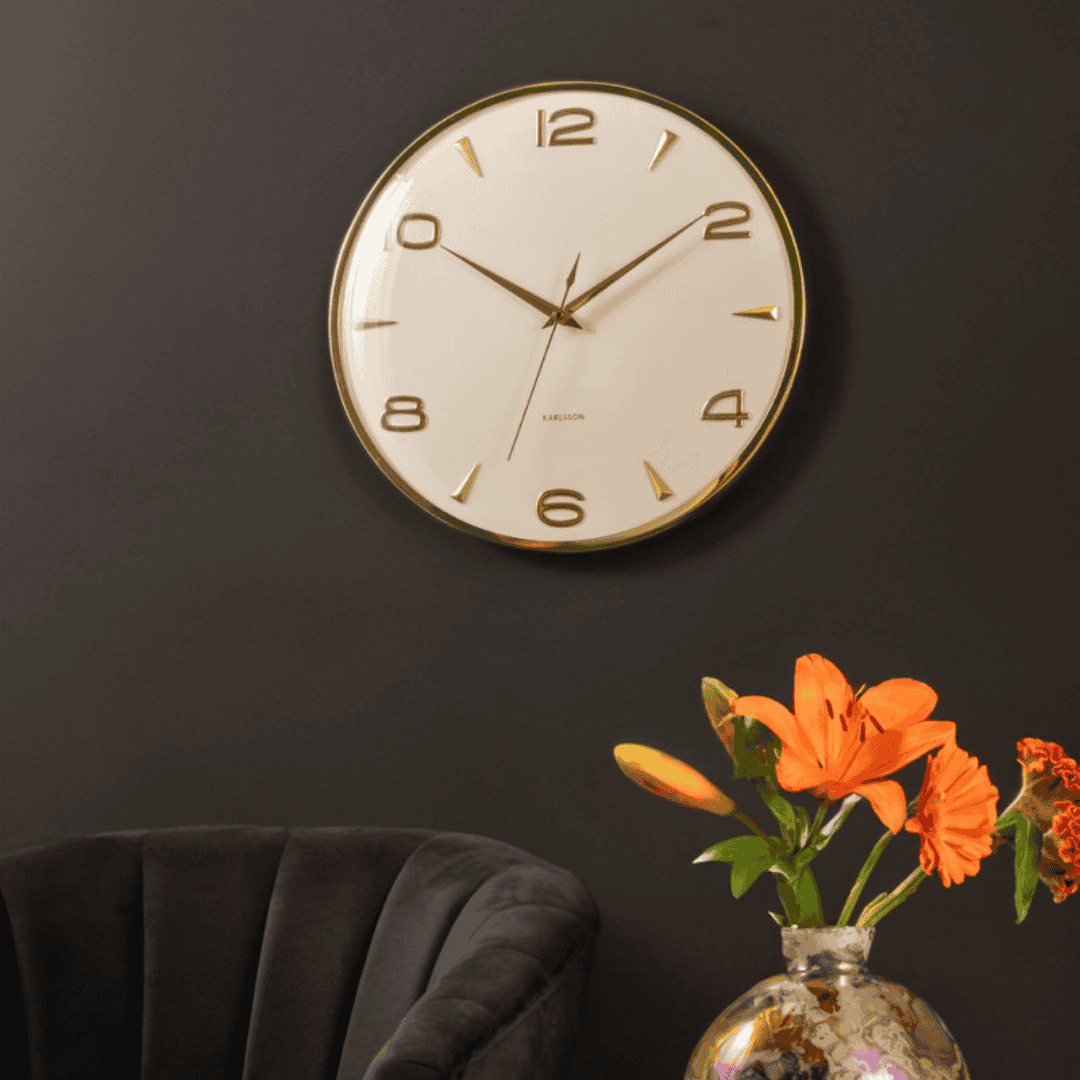 Wall Clock Sienna Glow White