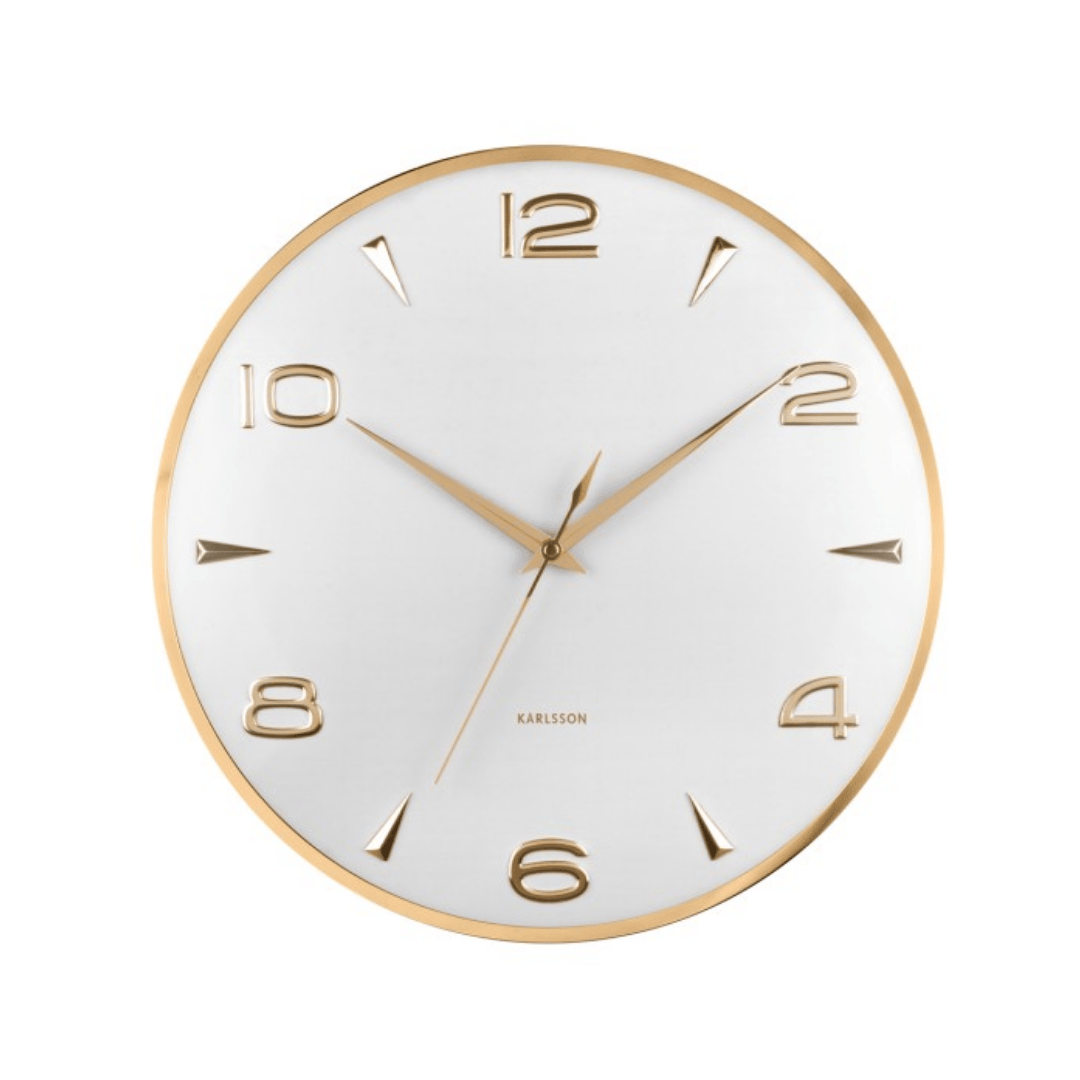 Wall Clock Sienna Glow White