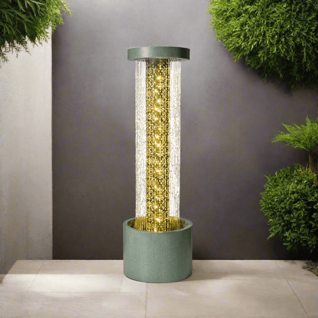 Water Feature Cylinder - Green