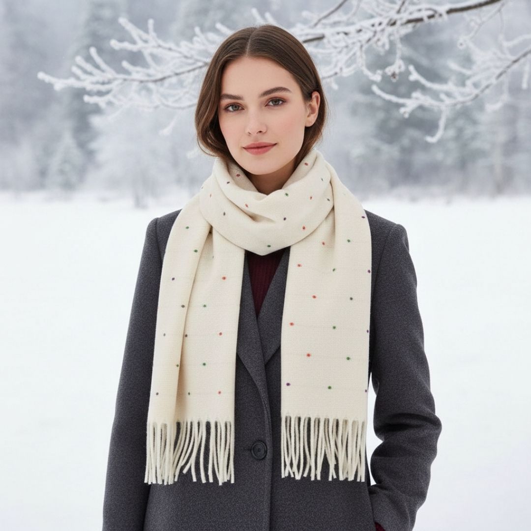 Scarf Dots - Cream