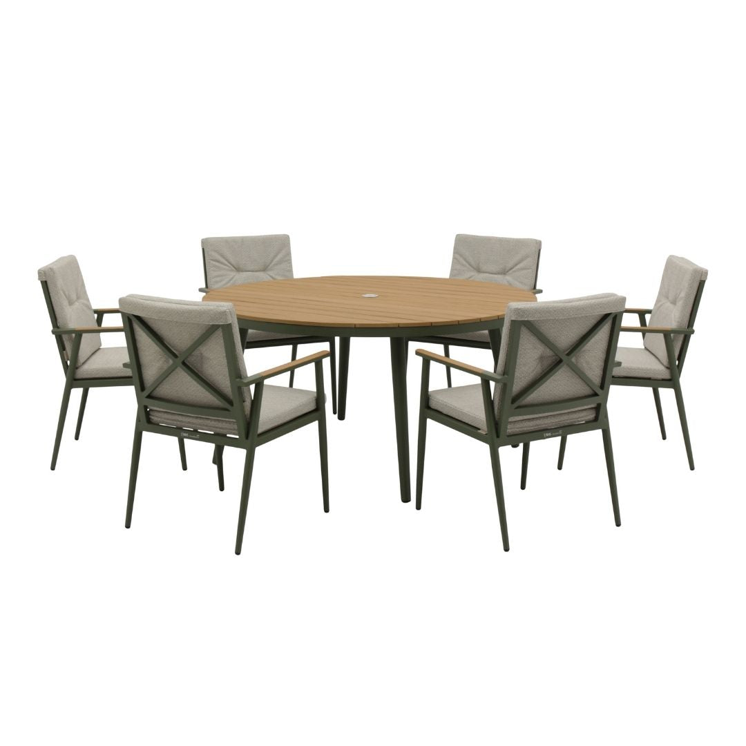 Wisley 6 Seat Dining Set - Sage