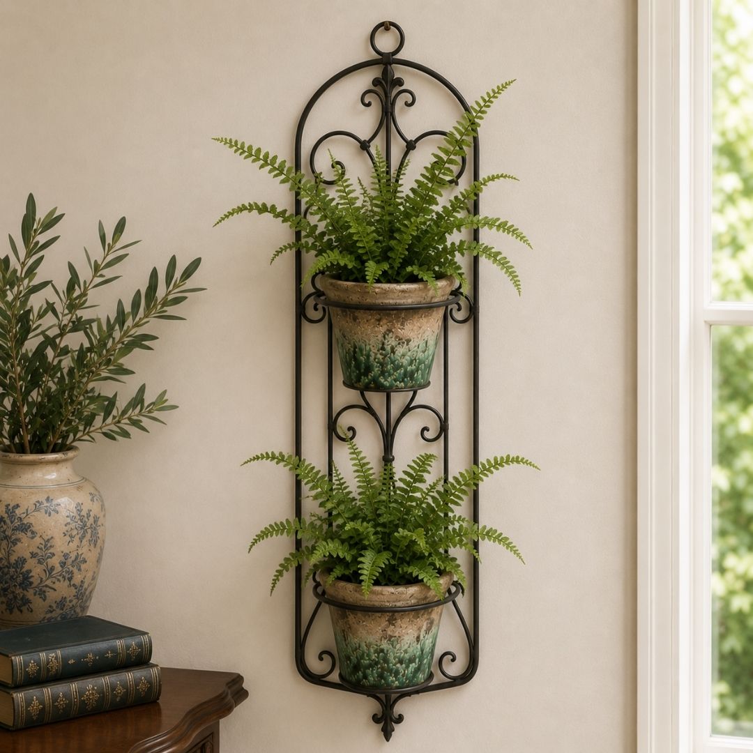 Metal Wall Pot Holder - Gothic