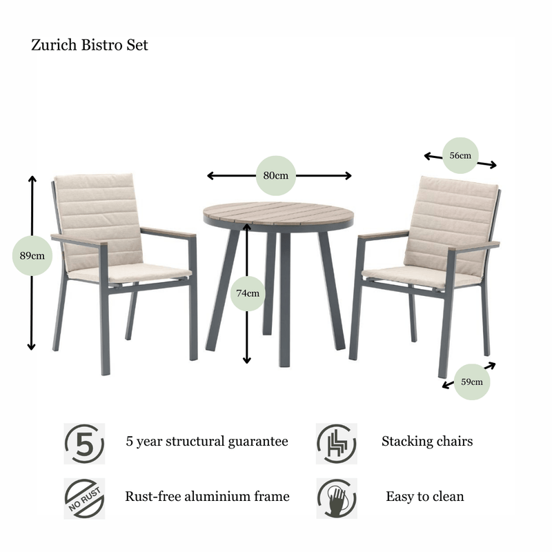 Zurich Bistro Set