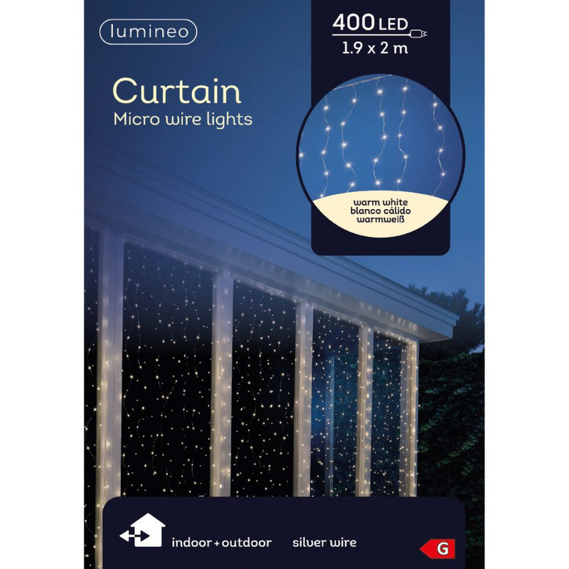 Micro LED Curtain Lights 400 LED - Warm White