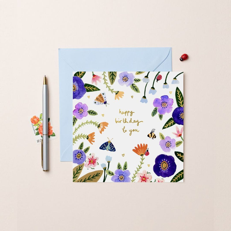 Anemone Birthday Card - The Garden HouseLouise Mulgrew