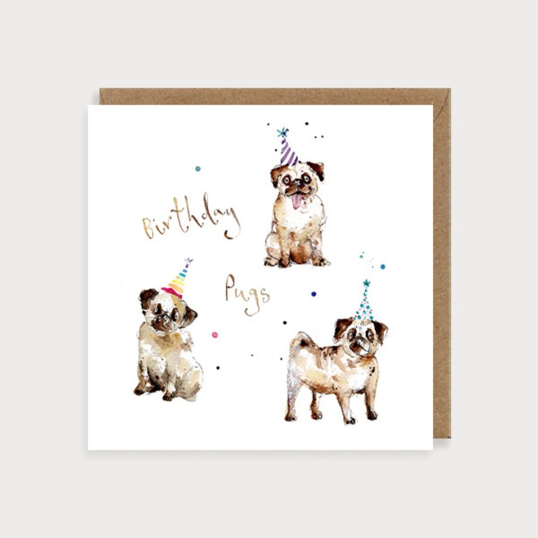 Birthday Pugs Birthday Card