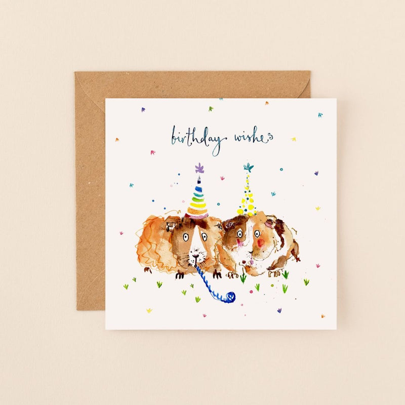 Birthday Wishes Guinea Pig Card - The Garden HouseLouise Mulgrew