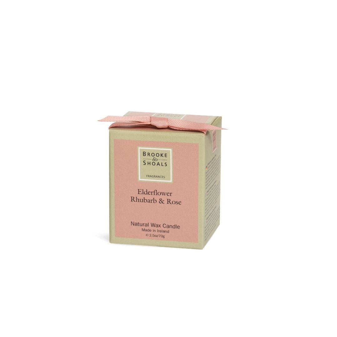 Brooke & Shoals Travel Candle - Elderflower,Rhubarb & Rose