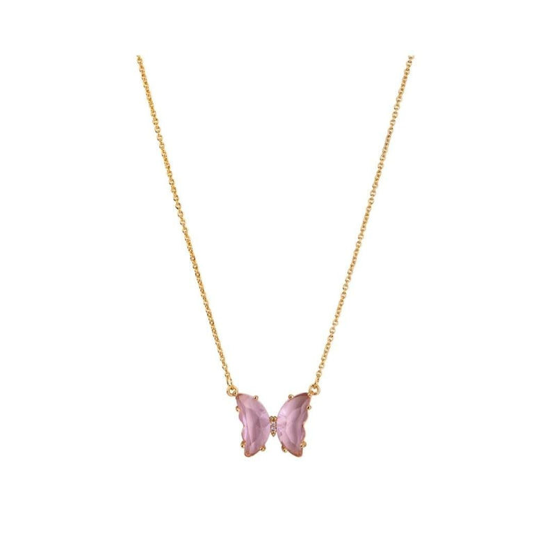 Butterfly Pendant Necklace - Pink - The Garden HouseD&X