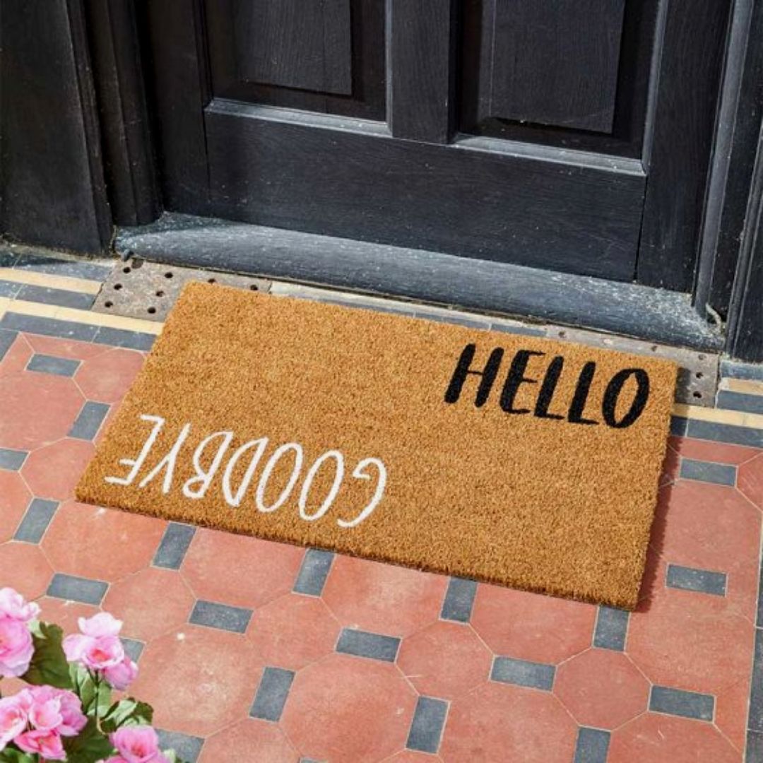 Coir Mat Hello Goodbye 45 x 75cm