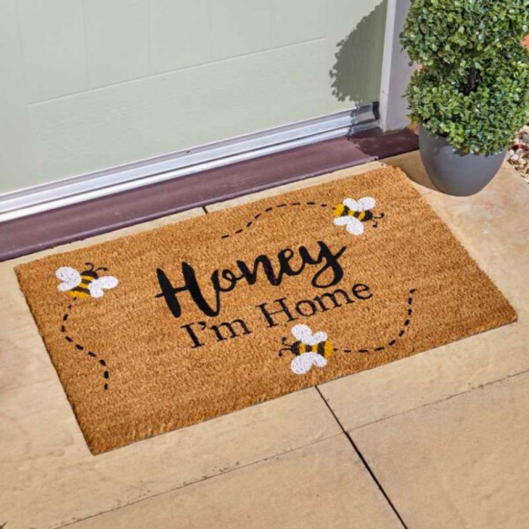 Coir Mat Honey I'm Home 45 x 75cm