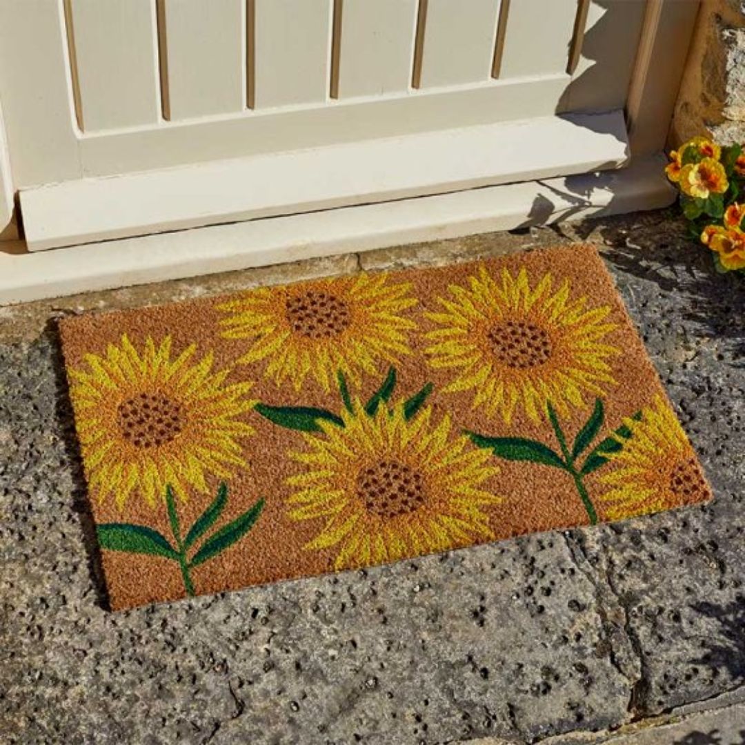 Coir Mat Sunflowers 45 x 75cm