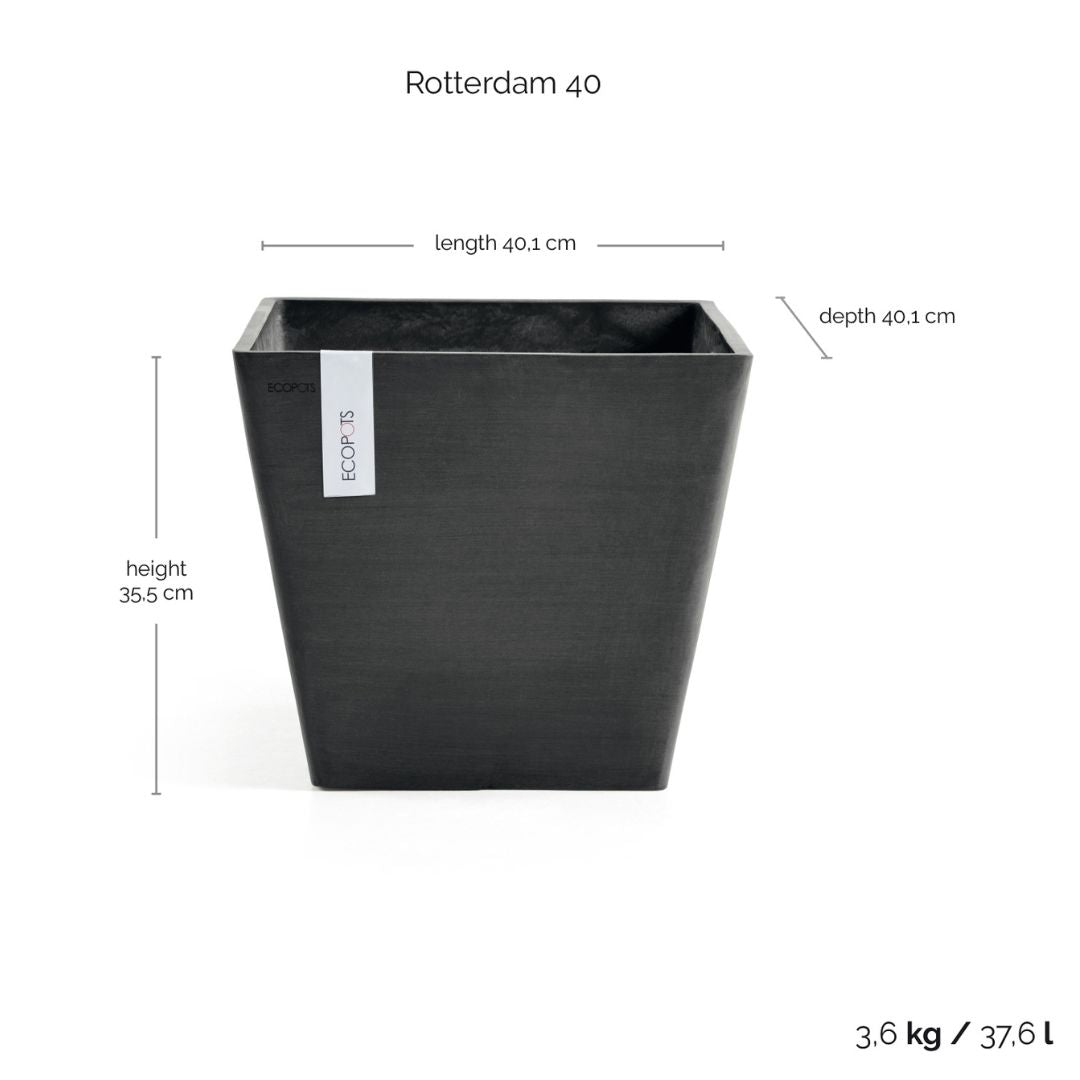 Ecopots Rotterdam 40 Dark Grey