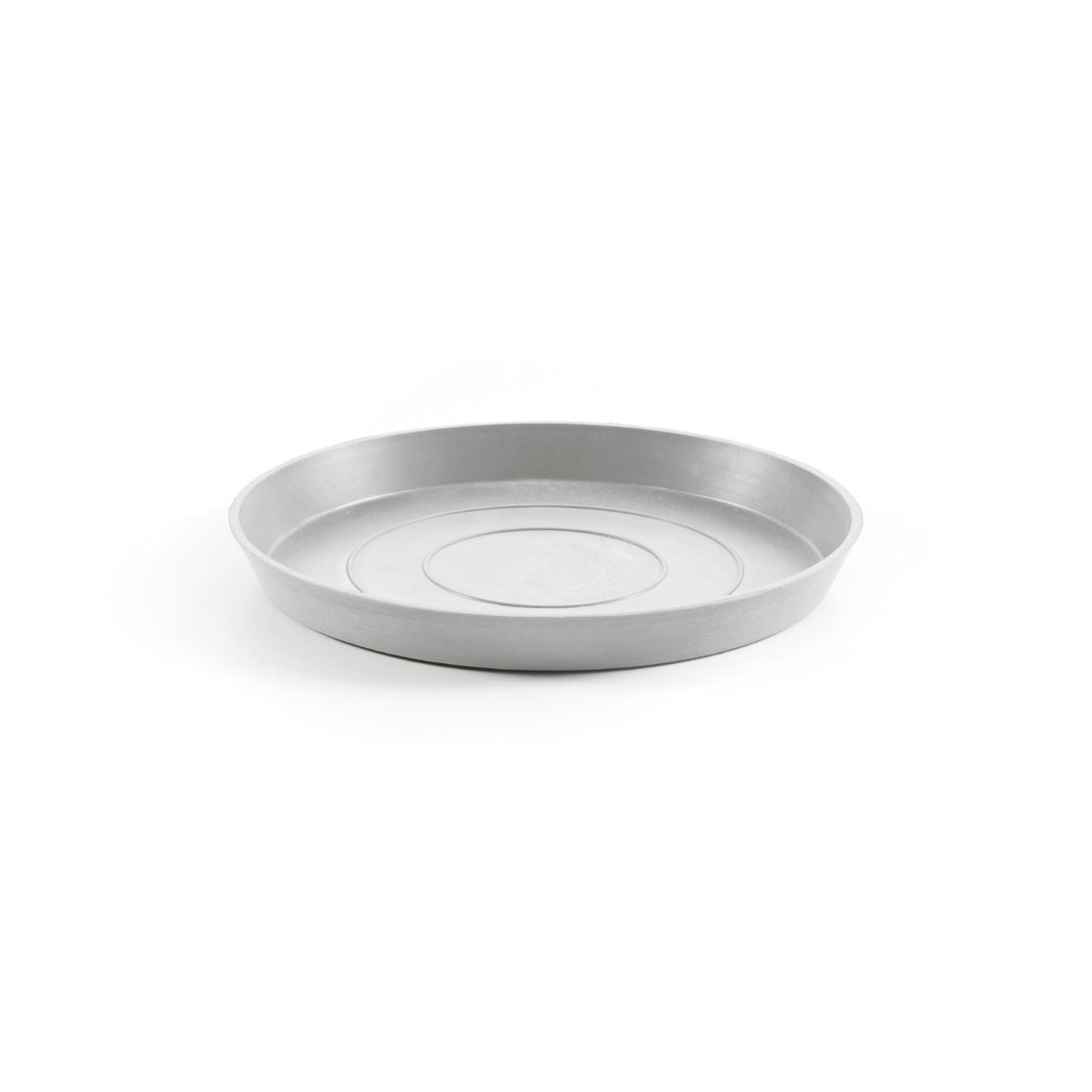 Ecopots Saucer Round White Grey