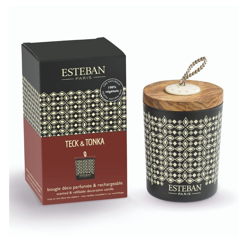 Esteban Refillable Decorative Candle - Teck & Tonka - The Garden HouseEsteban