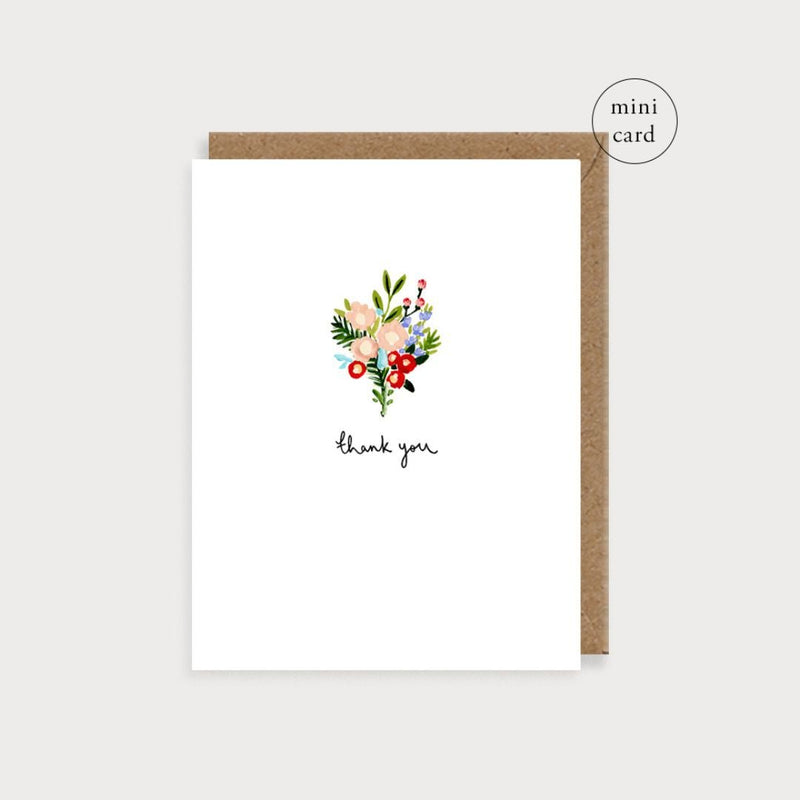 Flowers Thank You Mini Card - The Garden HouseLouise Mulgrew