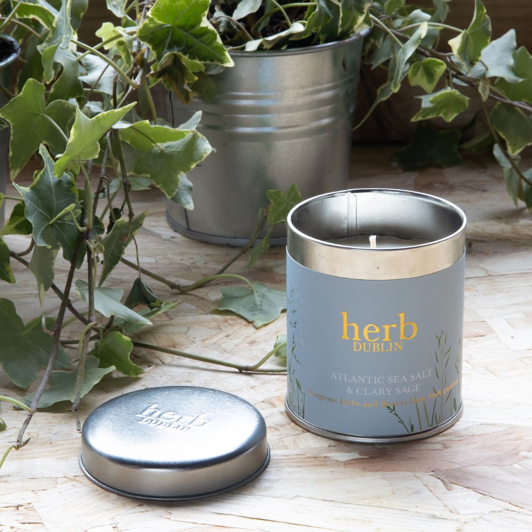 Herb Dublin Atlantic Sea Salt Tin Candle