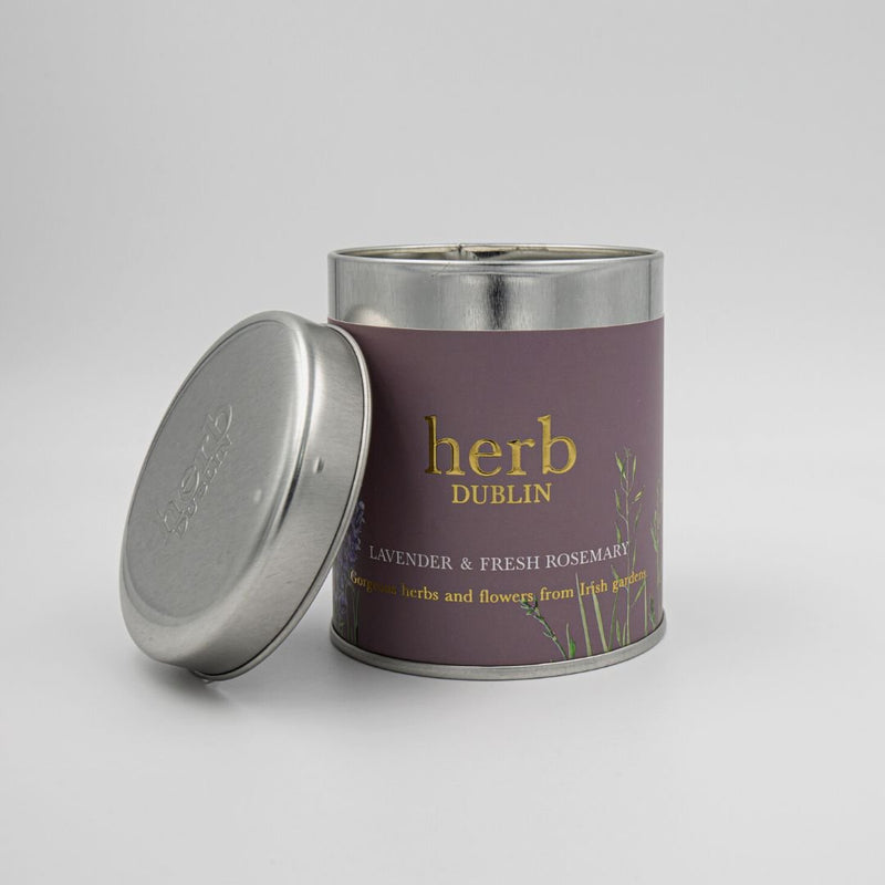 Herb Dublin Lavender & Rosemary Tin Candle - The Garden HouseHerb Dublin
