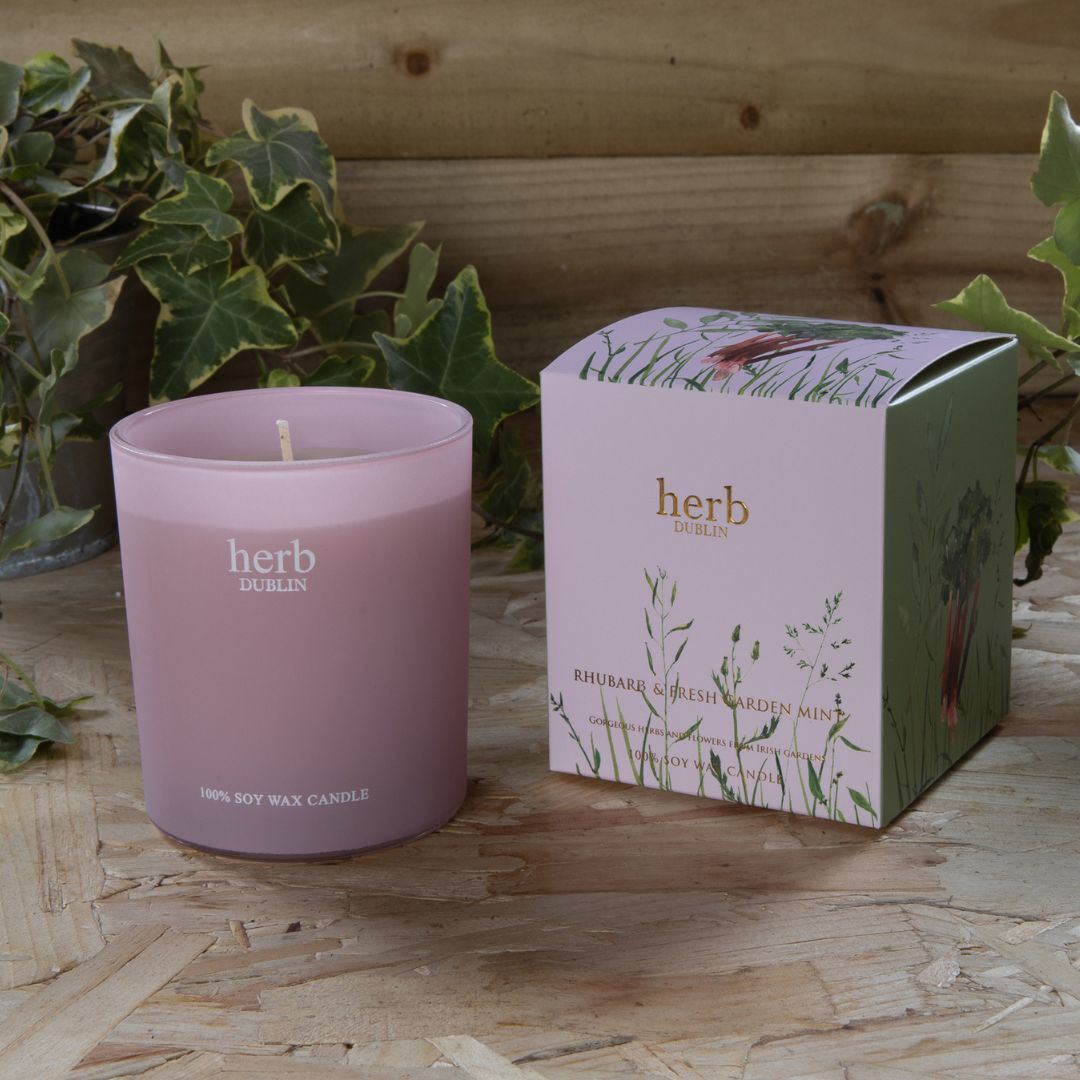 Herb Dublin Rhubarb & Garden Mint Candle