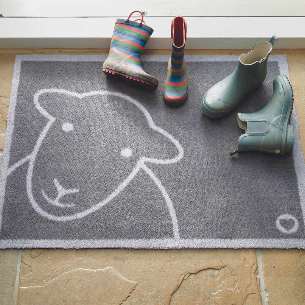 Hug Rug Mat Hello Grey - The Garden House