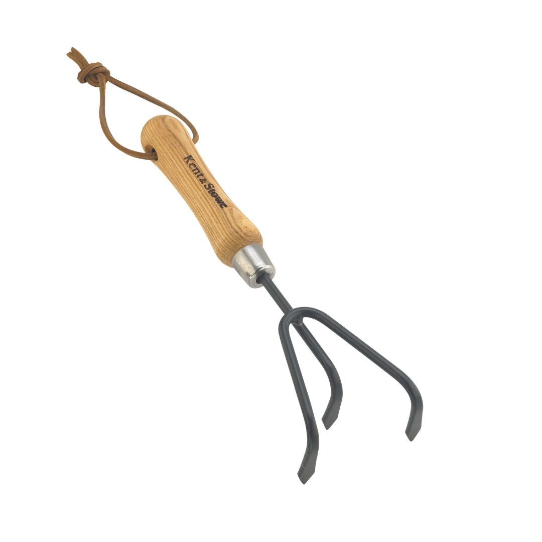 Kent & Stowe Carbon Steel Hand 3 Prong Cultivator