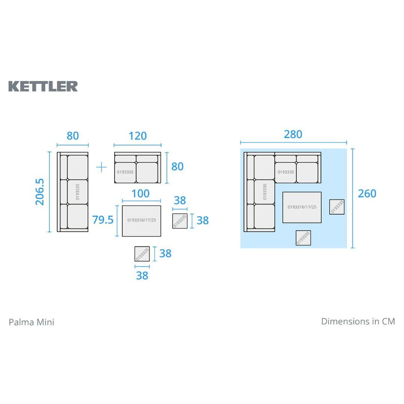 Kettler Palma Mini Corner Set with Firepit Table - The Garden HouseKettler