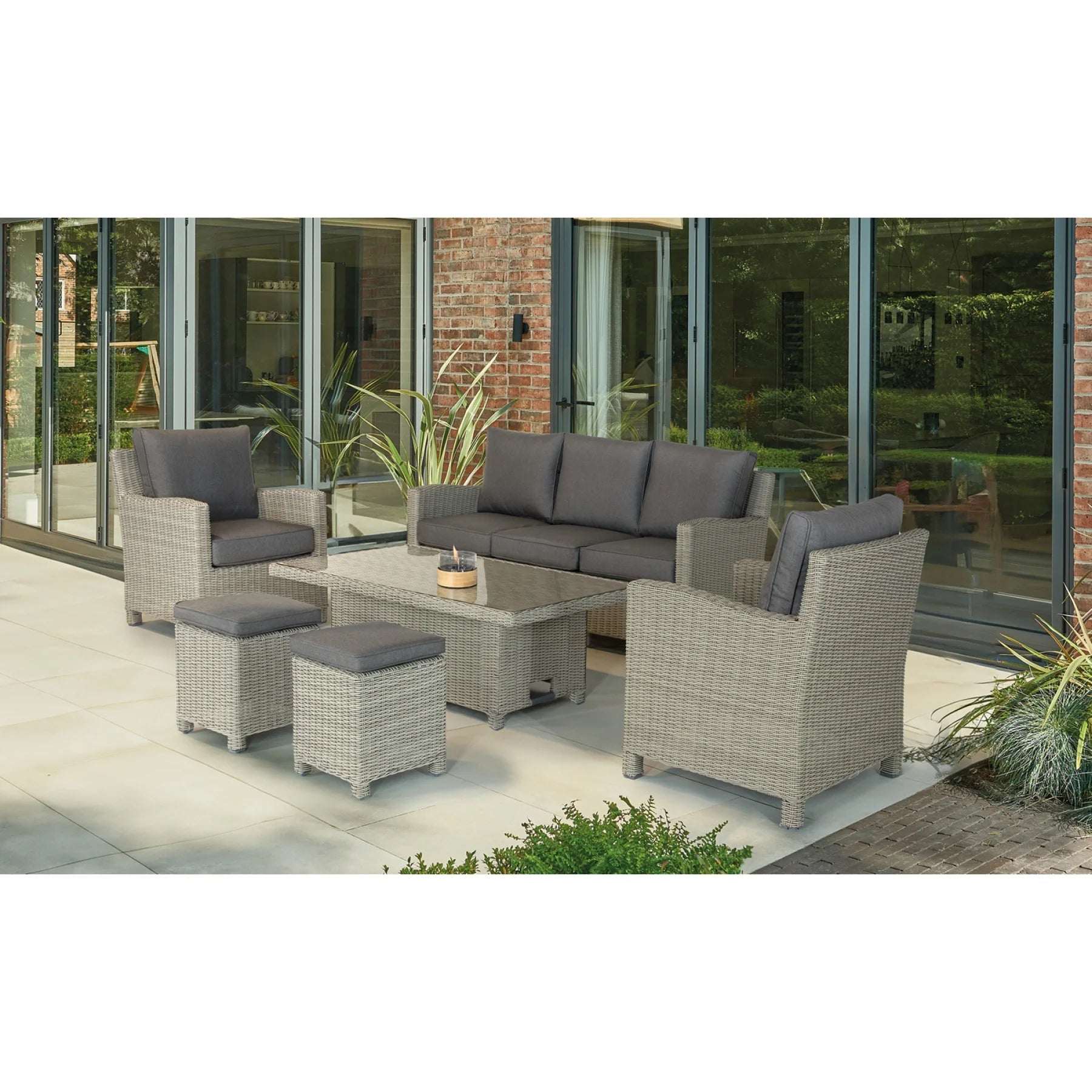 Kettler Palma Sofa Set High/Low Alu Slat Table