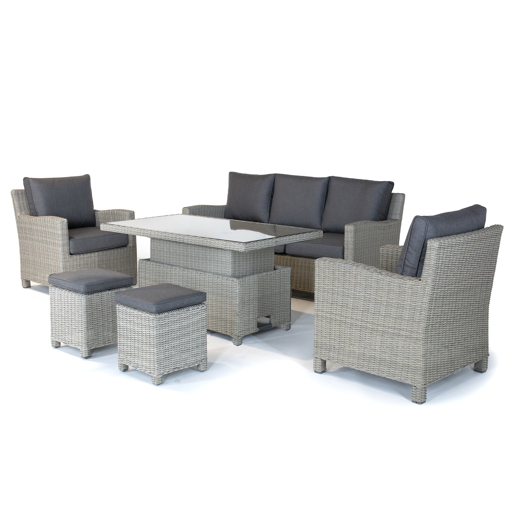 Kettler Palma Sofa Set High/Low Alu Slat Table