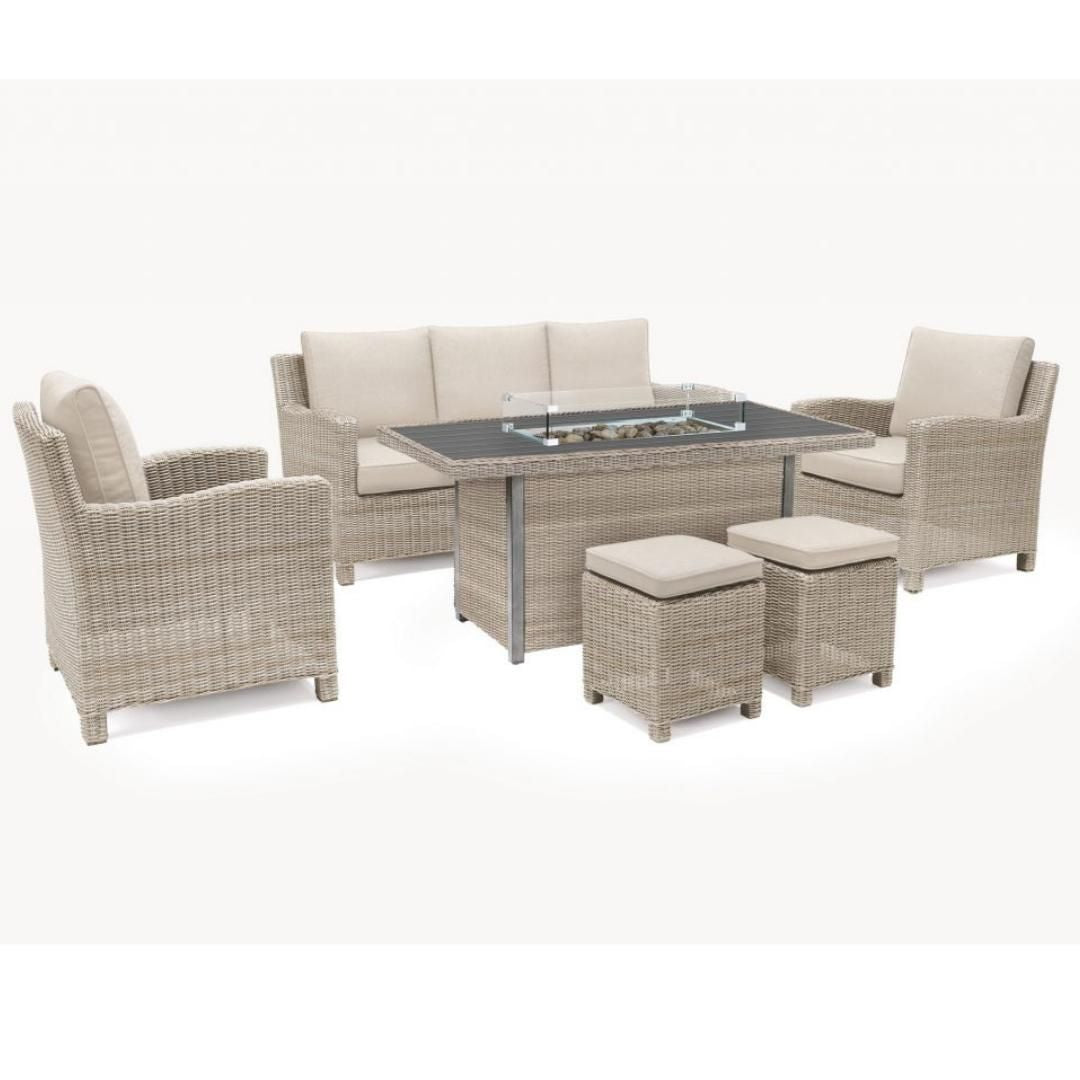 Kettler Palma Sofa Set with Fire Pit Table